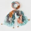 White Stuff Scarves Pure Modal Printed Floral Tassel Scarf