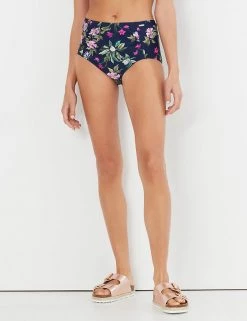 Joules Bikinis Floral Ruched Bikini Bottoms