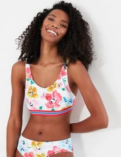 Joules Bikinis Floral V-Neck Bikini Top