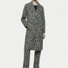 Jigsaw Coats & Jackets Cotton Rich Leopard Print Longline Coat