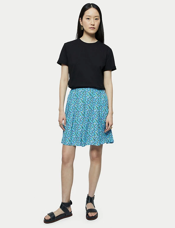 Jigsaw Skirts Floral Pleated Mini Skirt - Image 4