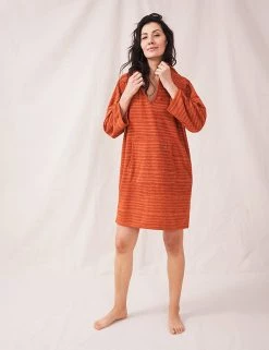 White Stuff Hoodies Cotton Rich Printed Longline Hoodie