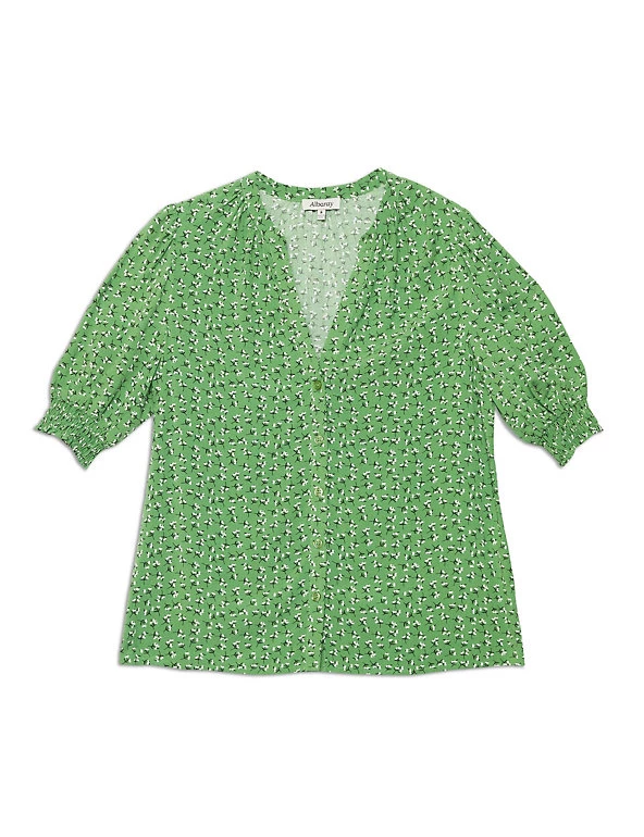 Albaray Shirts & Blouses Floral V-Neck Blouse - Image 2
