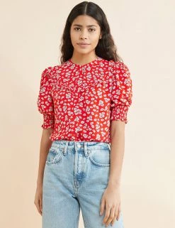 Albaray Shirts & Blouses Floral Frill Detail Blouse
