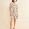 Albaray Dresses Checked V-Neck Mini Tea Dress