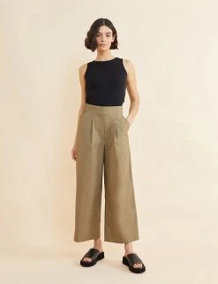 Albaray Organic Cotton Wide Leg Trousers