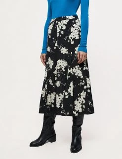 Jigsaw Skirts Floral Midaxi Slip Skirt