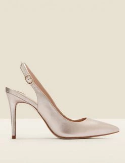 SOSANDAR Suede Stiletto Heel Slingback Shoes