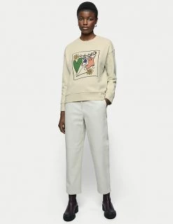 Jigsaw Sweatshirts Pure Cotton Embroidered Sweatshirt