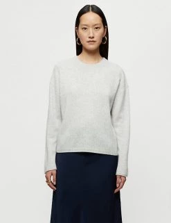 Jigsaw Jumpers Wool Rich Crew Neck Jumper With Cashmere
