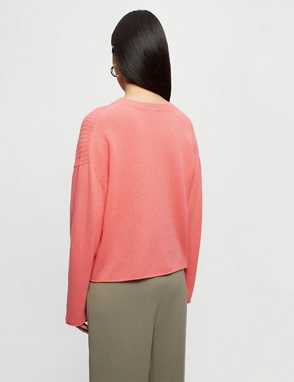 Jigsaw Jumpers Wool Rich Crew Neck Jumper With Cashmere - Image 3