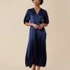 Finery London Dresses V-Neck Tie Detail Midaxi Wrap Dress