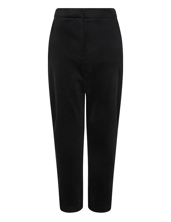 Finery London Cotton Rich Velvet Tapered Trousers - Image 2