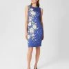 HOBBS Dresses Cotton Rich Knee Length Column Dress