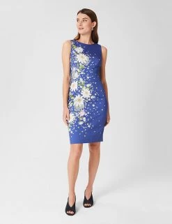 HOBBS Dresses Cotton Rich Knee Length Column Dress