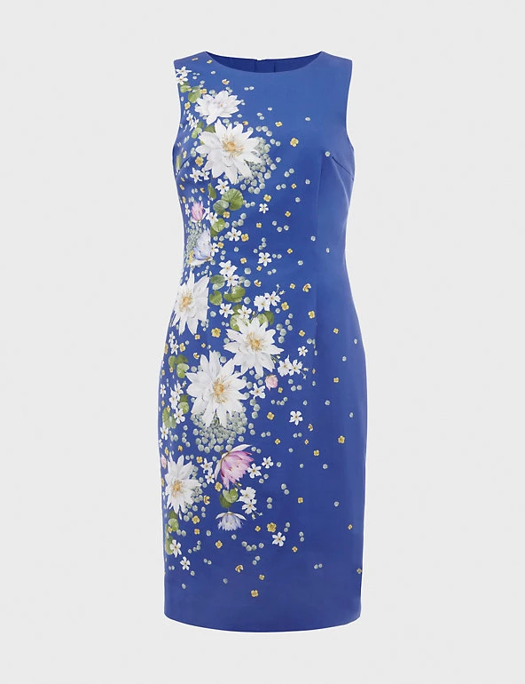 HOBBS Dresses Cotton Rich Knee Length Column Dress - Image 2