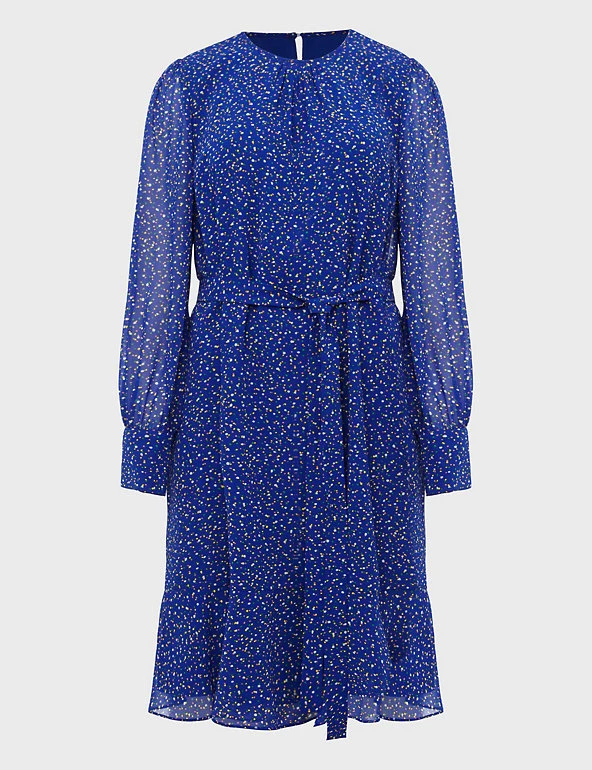 HOBBS Dresses Polka Dot Knee Length Waisted Dress - Image 2