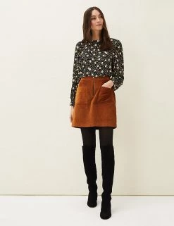 Phase Eight Tops Jersey Floral Long Sleeve Top