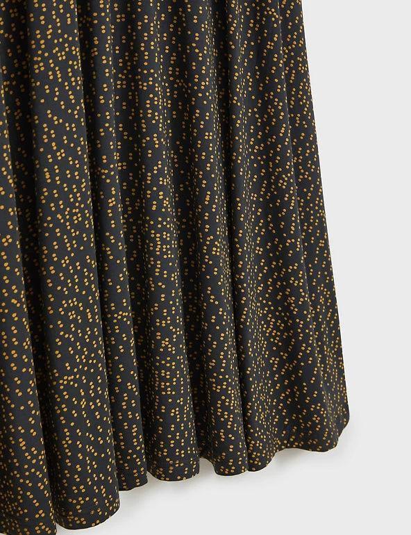 White Stuff Skirts Jersey Spot Print Maxi Slip Skirt - Image 6