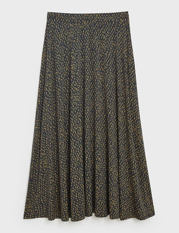 White Stuff Skirts Jersey Spot Print Maxi Slip Skirt - Image 2