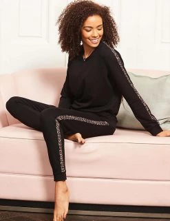 SOSANDAR Jumpers Leopard Print Crew Neck Jumper