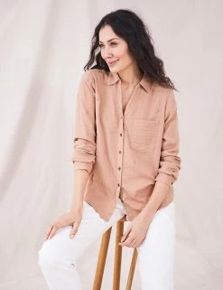 White Stuff Shirts & Blouses Pure Cotton Embroidered Long Sleeve Shirt