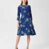 HOBBS Dresses Floral Round Neck Knee Length Skater Dress