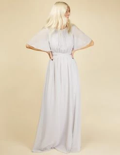 Little Mistress Dresses Angel Sleeve Maxi Waisted Dress
