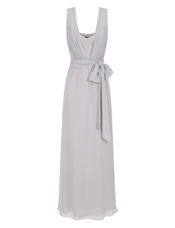 Little Mistress Dresses V-Neck Sleeveless Maxi Waisted Dress - Image 7