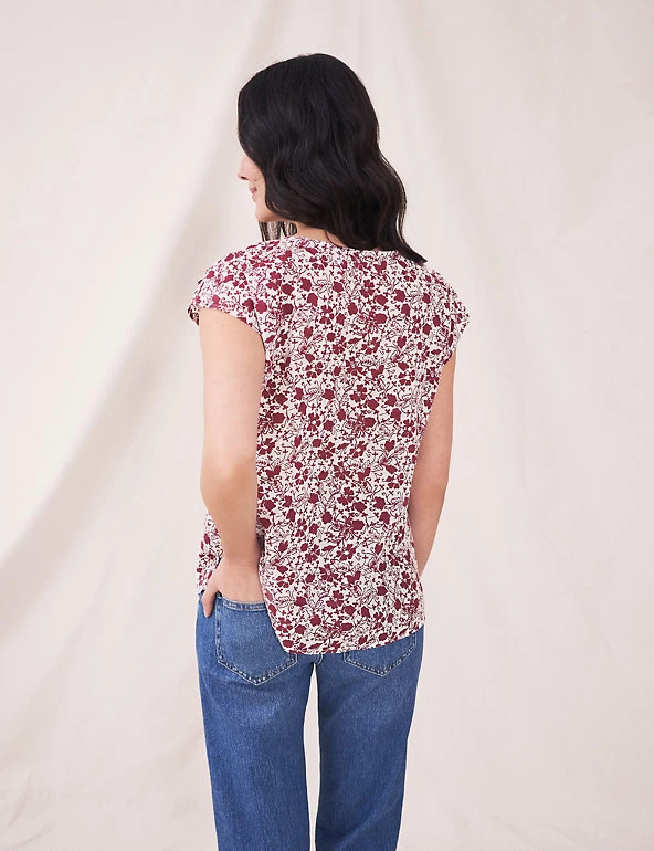 White Stuff Vests Organic Cotton Printed Vest Top - Image 3