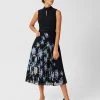 HOBBS Dresses Floral Sleeveless Midi Waisted Dress