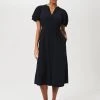 HOBBS Dresses Short Sleeve V-Neck Midi Shirt Dress