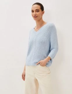Phase Eight Jumpers Ribbed V-Neck Jumper