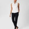 HOBBS Shirts & Blouses Cotton Rich Collared Sleeveless Blouse