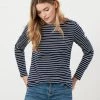 Joules Women Pure Cotton Striped Long Sleeve Top