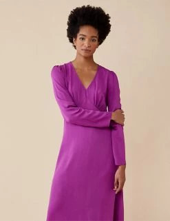 Finery London Dresses V-Neck Midi Tea Dress