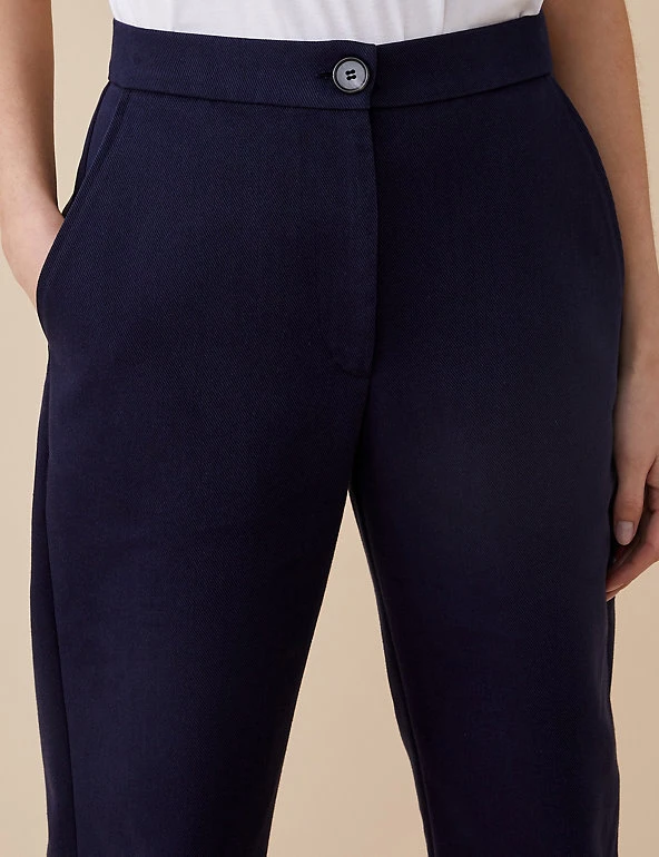 Finery London Cotton Rich Straight Leg Trousers - Image 8