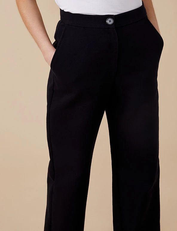 Finery London Cotton Rich Straight Leg Trousers - Image 3