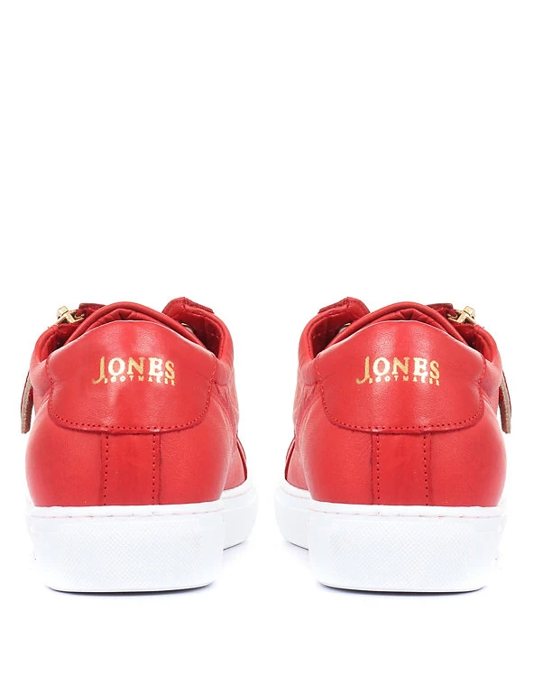 Jones Bootmaker Leather Lace Detail Trainers - Image 32