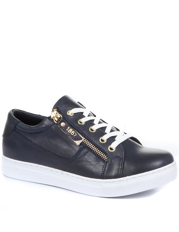 Jones Bootmaker Leather Lace Detail Trainers - Image 40