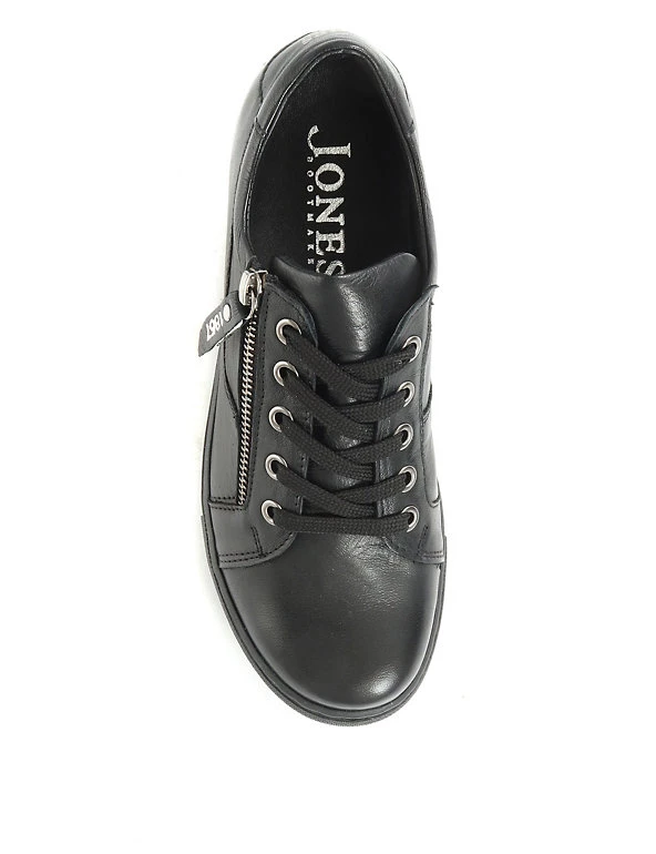Jones Bootmaker Leather Lace Detail Trainers - Image 15