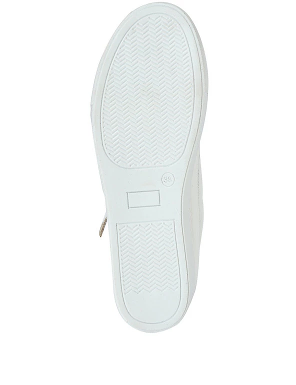 Jones Bootmaker Leather Lace Detail Trainers - Image 6