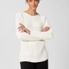 HOBBS Jumpers Pure Cotton Ribbed Batwing Sleeve Jumper