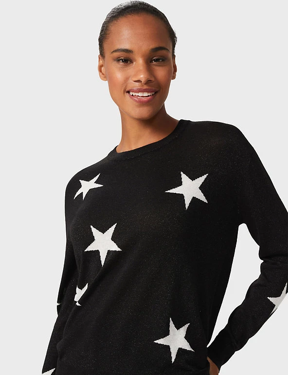 HOBBS Jumpers Star Crew Neck Jumper - Image 4