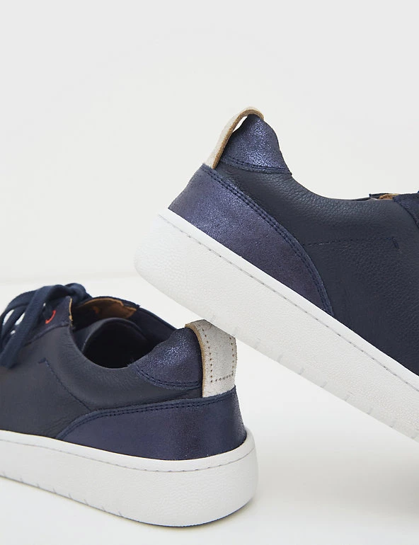 White Stuff Leather Lace Up Trainers - Image 4