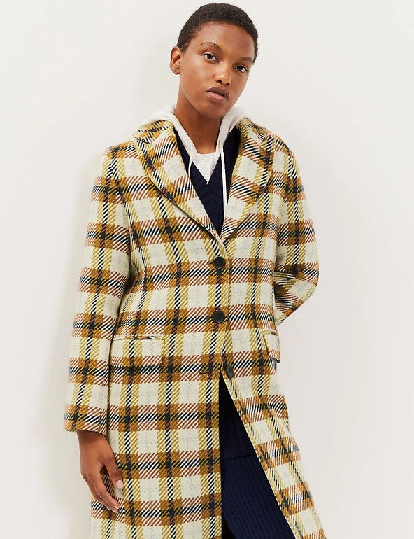 JAEGER Coats & Jackets Checked Tailored Coat With Wool - Image 3