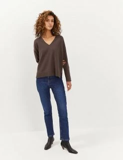 JAEGER Jumpers Pure Cashmere Cable Knit V-Neck Jumper