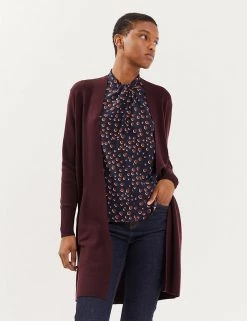 JAEGER Cardigans Pure Wool Longline Cardigan