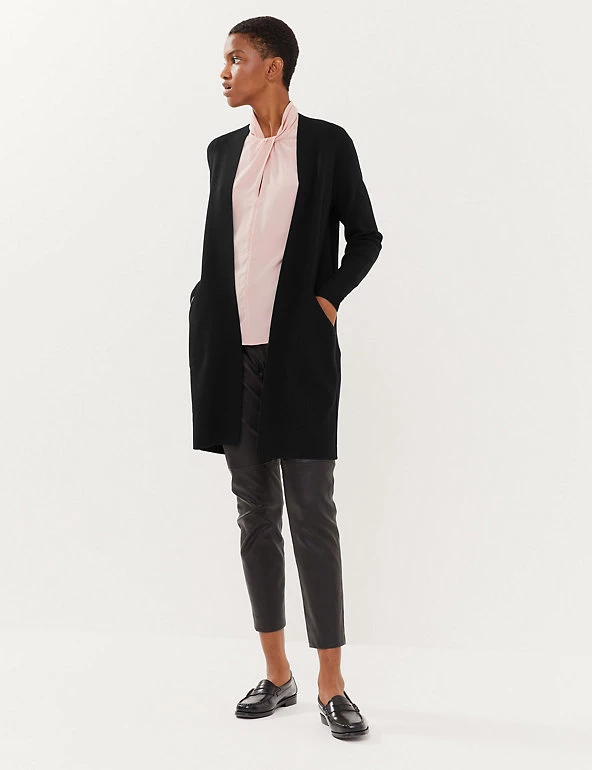 JAEGER Cardigans Pure Wool Longline Cardigan - Image 9