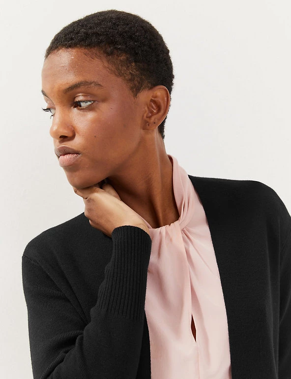 JAEGER Cardigans Pure Wool Longline Cardigan - Image 10